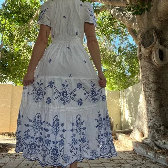 Anthropologie The Somerset Maxi Dress: Eyelet Edition size 1XL - Picture 8 of 11